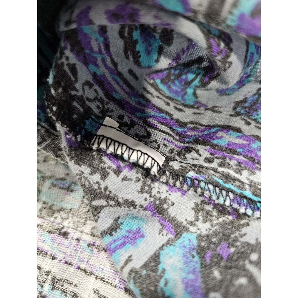Vintage Body Objects Mens Shirt Abstract Geometric Blue Purple Gray USA Made XL - Picture 11 of 12